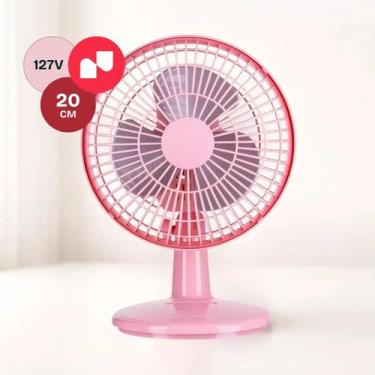 Imagem de Mini Ventilador Turbo 20cm 127V Portátil Silencioso Potente Compacto -