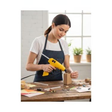 Imagem de 2x Pistola Cola Quente 8mm 20W Artesanato Profissional Preci - Congrat