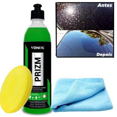 Imagem de Kit PRIZM Restaurador de Vidros 500ml Vonixx + Aplicador de espuma + P