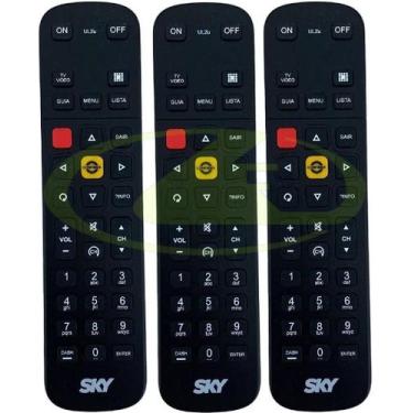 Imagem de 3 cr sky hdtv zapper tv hd slim plus ul2u repõe rc65sb shr01 ul2m ul1 