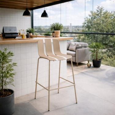 Imagem de Banqueta para Jardim em Polipropileno Linea  Cinza