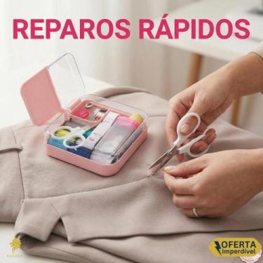 Imagem de Kit de Costura Completo Portátil com Estojo Organizador, Linhas, Agulh