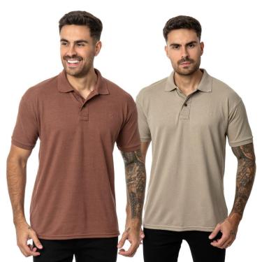 Imagem de KIT 2 Camisas Polo Masculina Piquet-Masculino