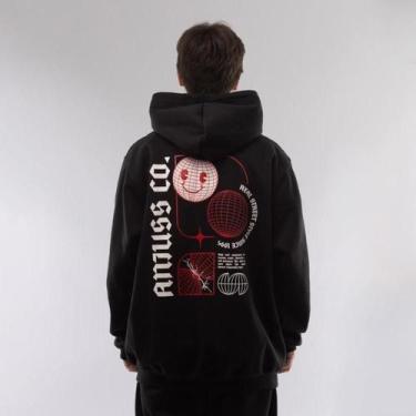 Imagem de Moletom Masculino Canguru Plum - Anjuss, Preto, M
