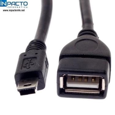 Imagem de Adaptador usb femea  p/ mini usb macho - (OEM)