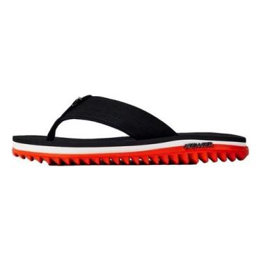 Imagem de Chinelo kenner kivah line masculino dvd, Preto, Branco, Laranja, 38
