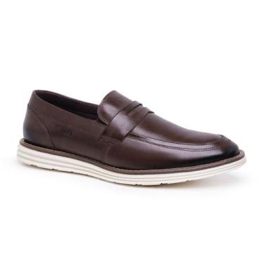 Imagem de Sapato Masculino Casual Derby Loafer Couro Marrom - Vietro, 40