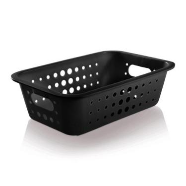 Imagem de Caixa Organizadora M Baixa Preto Fechado - OUCO 420 PTF - Ou