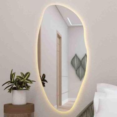 Imagem de Espelho Orgânico Prata Pietro Led 60x116 cm Cerentini - Cerentini Desi