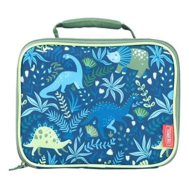 Imagem de Lancheira Térmica Thermos Dinossauro Azul Infantil Com Alca