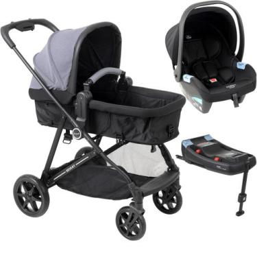 Imagem de Carrinho com Bebe Materna Preto Base ISOFIX Burigotto Revert 22 Gris