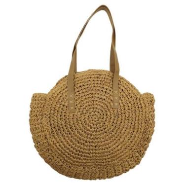 Imagem de Bolsa Praia Palha Saco Grande Palha Sintética Moda Praia Casual BL-501