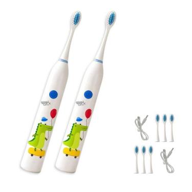 Imagem de Escova Dental Eletrica 6 Modos Kit 2 Uni Recarregavel Higiene Oral Gen