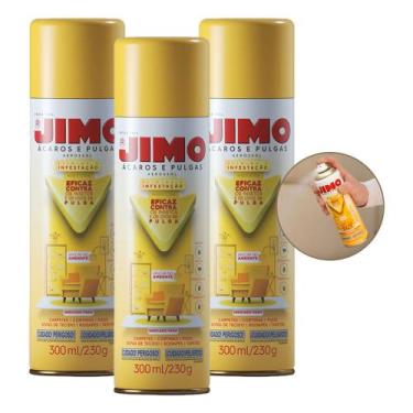 Imagem de 3 Jimo Ácaros E Pulgas 300ml Elimina Infestações Do Ambiente