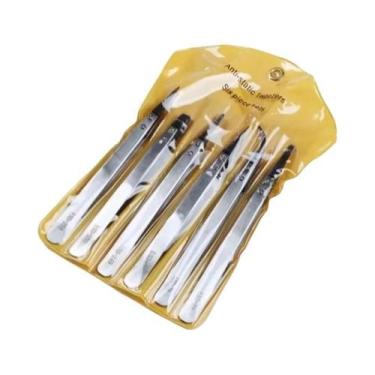 Imagem de Pinça Antiestática De Aço Inoxidável Com Cabo Curvo ESD-259 ESD-259A E