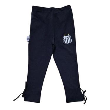 Imagem de Calça Infantil Santos Legging Preta Oficial - Revedor, Tam 2, Preto