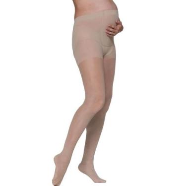 Imagem de Meia-Calça Gestante Sigvaris Sem Ponteira 15-20mmHg/120AATM, Natural, 