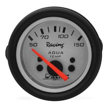 Imagem de Termômetro Elétrico Água 50-150C 12V 52mm Branco Racing - Willtec