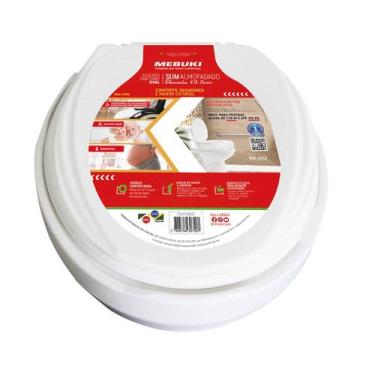 Imagem de Assento Elevado Vaso Sanitário Almofadado com Tampa 13,5cm - Mebuki