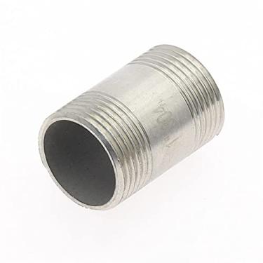 Imagem de Adaptador de conector de encaixe de tubo de aço inoxidável de 1/8 '1/4' 3/8 '1/2' 3/4 '1' Rosca Macho Macho de Aço Inoxidável, 1,1/4 ", 200 mm de Comprimento