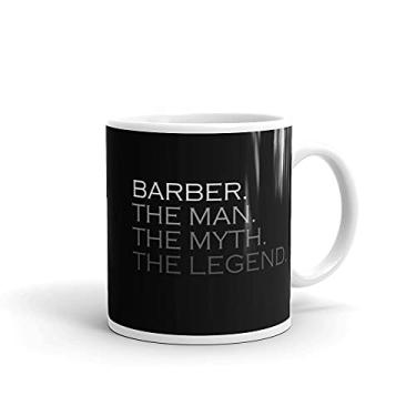 Imagem de Caneca masculina brilhante de presente de barbeiro Man Myth The Legend