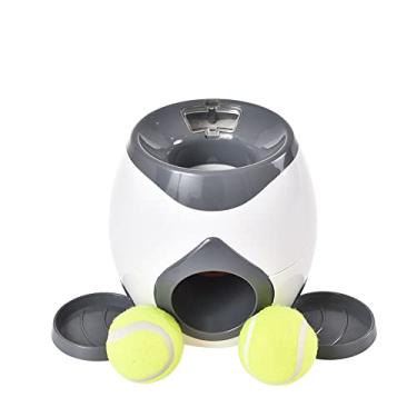 Imagem de Zwbfu Brinquedo Interativo Para Cães,Recompensa interativa Cães de Brinquedo Bola de Tênis Lançador Automático de Tratos Alimentares Criatividade Jogar Jogo Comida para Cães Líder Exercício Auxiliar