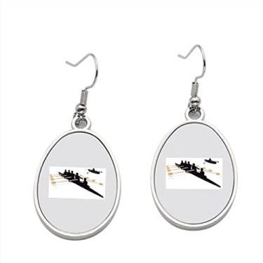 Imagem de Brinco de barco a remo – Brincos pendurados para meninas – Presente de festa de aniversário dos namorados, Metal, Sem pedras preciosas
