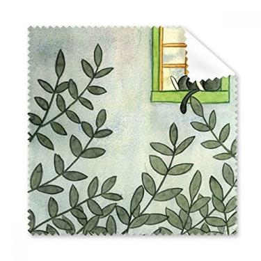 Imagem de Miaoji Pintura Aquarela Gato Exterior Pano de Limpeza de Janelas para Limpeza de Tela, 5 peças