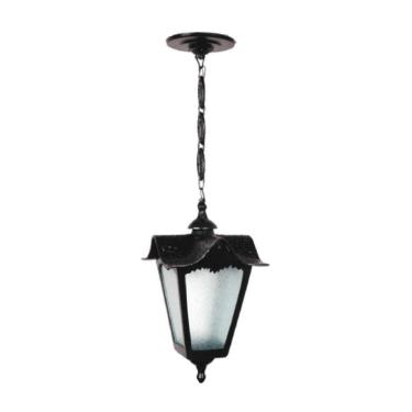 Imagem de Luminária Externa Interna Madri Menor Com Corrente Alumínio