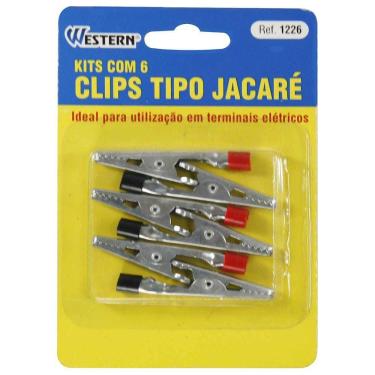 Imagem de Kit Com 6 Clips Tipo Jacaré Para Terminais Elétricos 1226