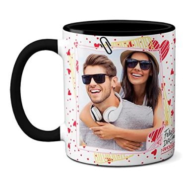 Imagem de Caneca Namorados Destino Minha Vida Meu Grande Amor Com Foto (Preta)