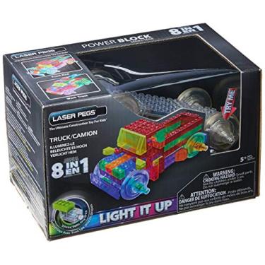 Imagem de Laser Blocos De Montar Power Block Caminhão 8 Em 1 Pegs Colorido