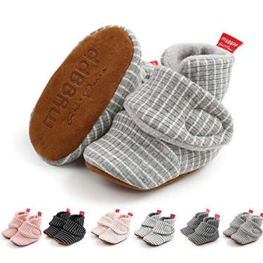 Imagem de Ohwawadi Pantufas Infantis Unissex Cinza, 6-12 Meses Infantil