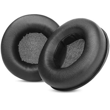 Imagem de 1 par de almofadas para almofadas de orelha de substituição para fone de ouvido Razer Kraken Chroma 7.1 (preto)