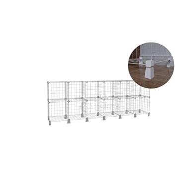 Imagem de Estante Organizadora Multiuso para Livros Brinquedos Infantil com 12 Nichos Balcão Aramado