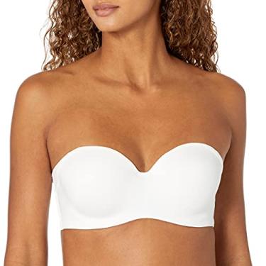Imagem de Bali Sutiã feminino com aro e sem alças com um lado em U liso, Branco, 44D