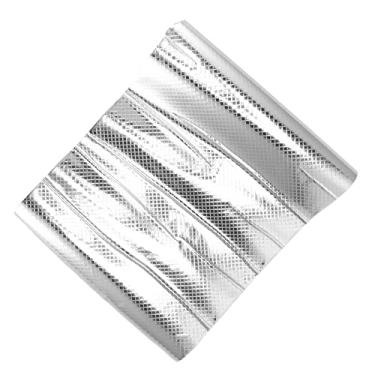 Imagem de Papel de Contato de Folha de Alumínio, Resistente a Altas Temperaturas, Fácil de Limpar, Etiqueta de Folha de Alumínio Autoadesiva Removível para Gaveta de Cômoda para Estante de Cozinha (30 cm * 2 m)