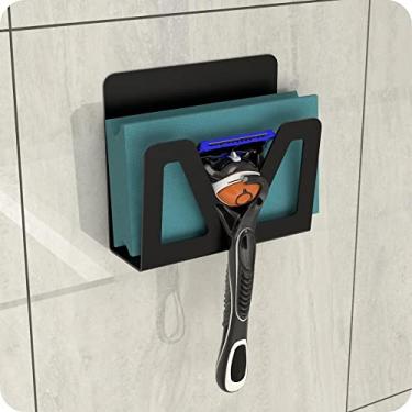 Imagem de Porta Bucha De Banho E Gillette Adesivo Preto ELG