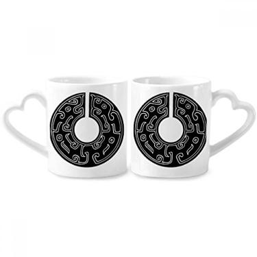 Imagem de China Culture Conjunto de canecas de porcelana para casais primavera outono Estados guerreiros conjunto de canecas de cerâmica para amantes de coração