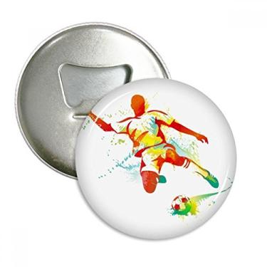 Imagem de Abridor de garrafas de futebol americano com ímã de geladeira, emblema multifuncional