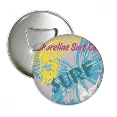 Imagem de Emblema multifuncional Summer Shoreline Surf Butterfly abridor de garrafas ímã de geladeira
