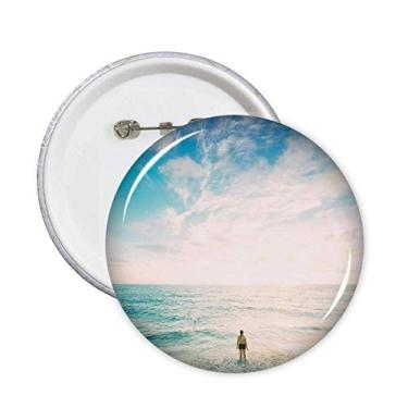 Imagem de Broche de imagem de oceano areia praia mar mar broche botão emblema acessório decoração 5 peças