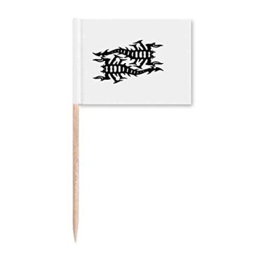 Imagem de Marcadores de palito de dente Scorpion Natural para emparelhamento de insetos e decoração de festa