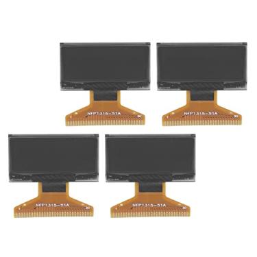 Imagem de 4 Unidades de Módulo de Exibição LCD de 0,96 pol. 128 X 64 Pequenas Exibições Gráficas LCD de Camada Plástica Fina Módulo de Exibição de 30 Pinos para SPI IIC (branco exibindo)