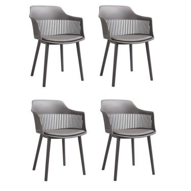 Imagem de Kit 4 Cadeiras Marcela Rivatti Móveis Cinza