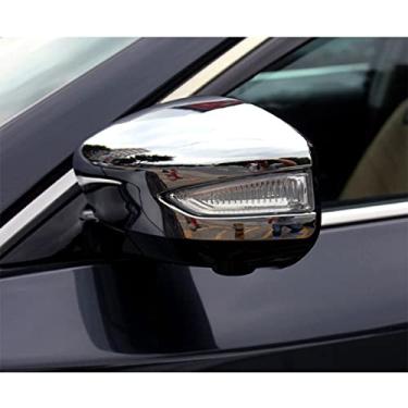 Imagem de KJWPYNF Para Nissan Teana Altima 2013-2018, capa de espelho retrovisor de carro adesivo de acabamento ABS cromado acessórios