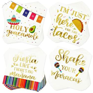 Imagem de Guardanapos de festa Cinco de Mayo, Fiesta mexicano (4 modelos, pacote com 100)