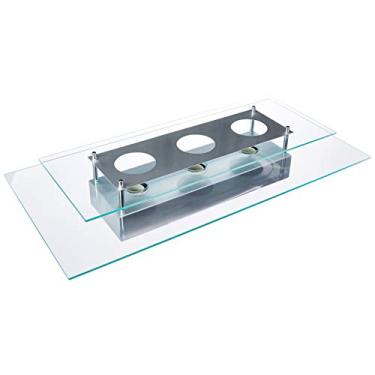 Imagem de Plafon Retangular 3 Lâmpadas E27 Pantoja & Carmona, 60w 220v Escovado Transparente