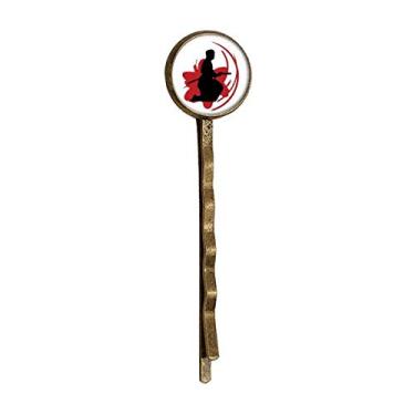 Imagem de Bushido Samurai Katana Sakura Outline Japan Retro Metal Hair Bobby Pin Headwear