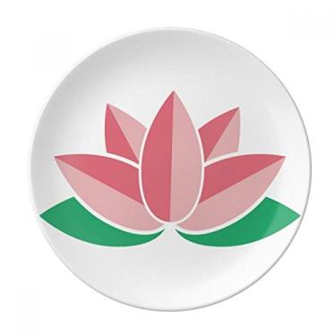 Imagem de Planta de flores, folha de lótus, placa decorativa de flor de lótus, salver, louça, louça de jantar